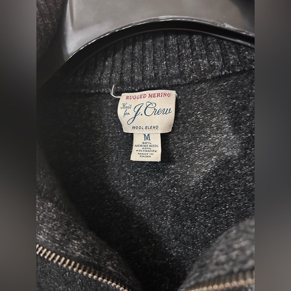 J. Crew Marled Rugged Merino Wool Blend Half Zip Sweater - Picture 5 of 8